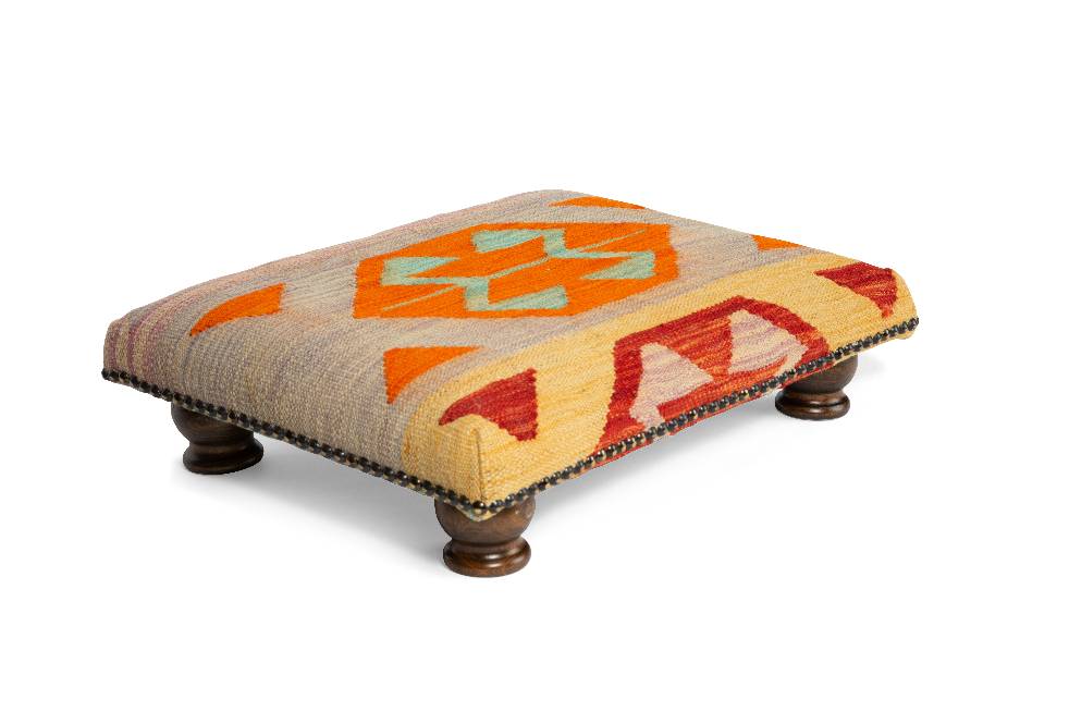 Antique and authentic low footstool